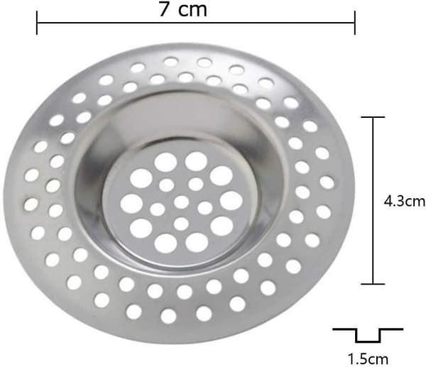 2 x filtre - rustfrit stål si til vask håndvask badekar