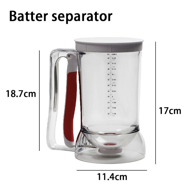 Degdispenser mätkopp smetdispenser med lock och skala