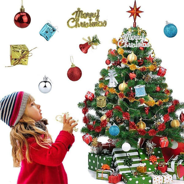 Julgranskulor set, plast julgranskulor julgransdekorationer plast KLB