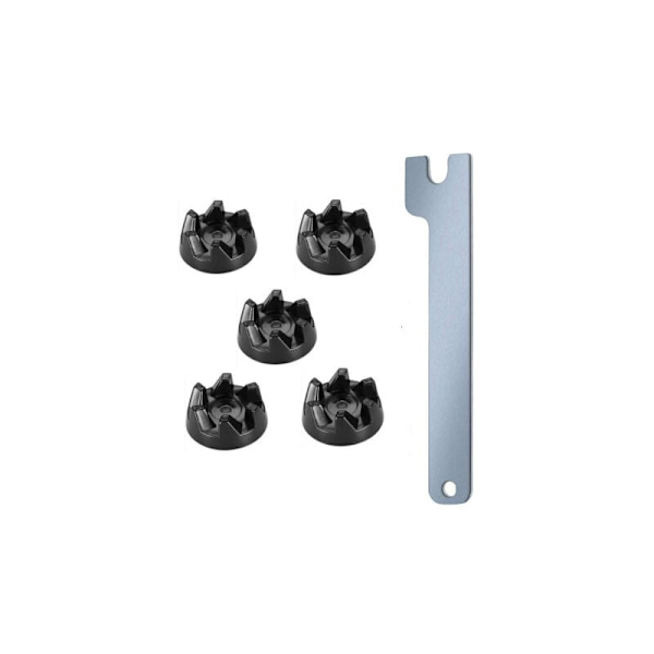 5 stk. gummiblenderkobling gear kobling med afmonteringsværktøj til Kitchenaid WP9704230VP KLB