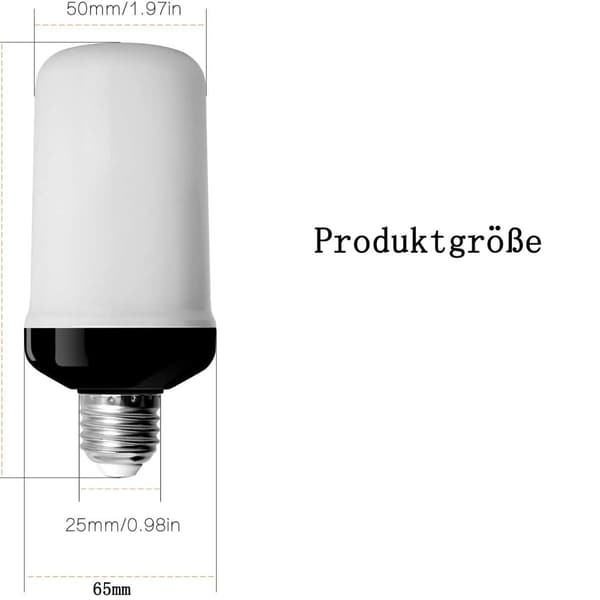 Flammepære, E27-pære, flimrende lyseffekt, 3W LED KLB