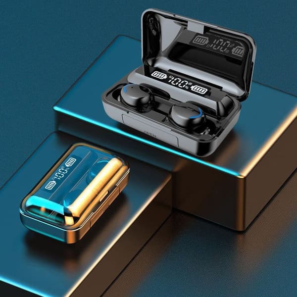Trådløse Bluetooth 5.1 IPX5 Vanntett Ørepropper Svart
