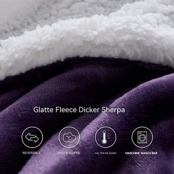 Täckesfilt tvåsidig filt mysig filt, extra tjock varm soffa filt