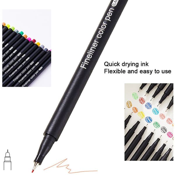 Journal Planner Penne Farvede Penne Fin Spids Fin Spids Stil 1