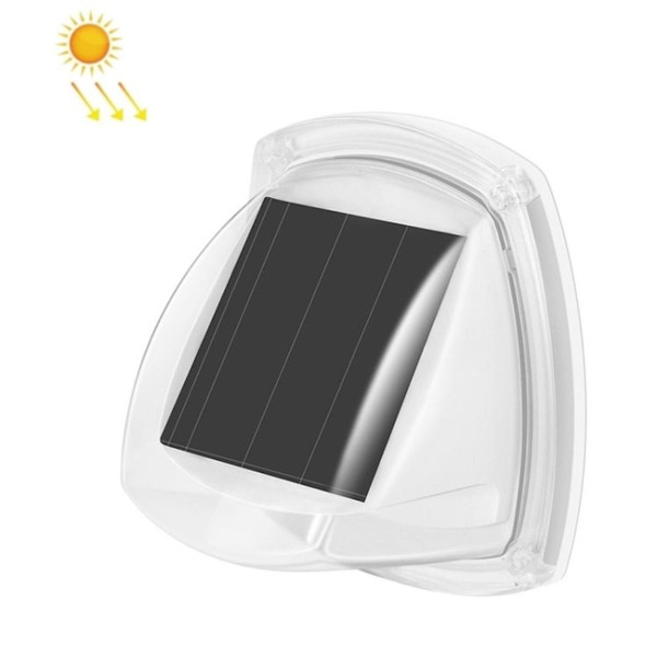 LED utomhus solcellsbelysning vattentät vägglampa (vitt ljus)