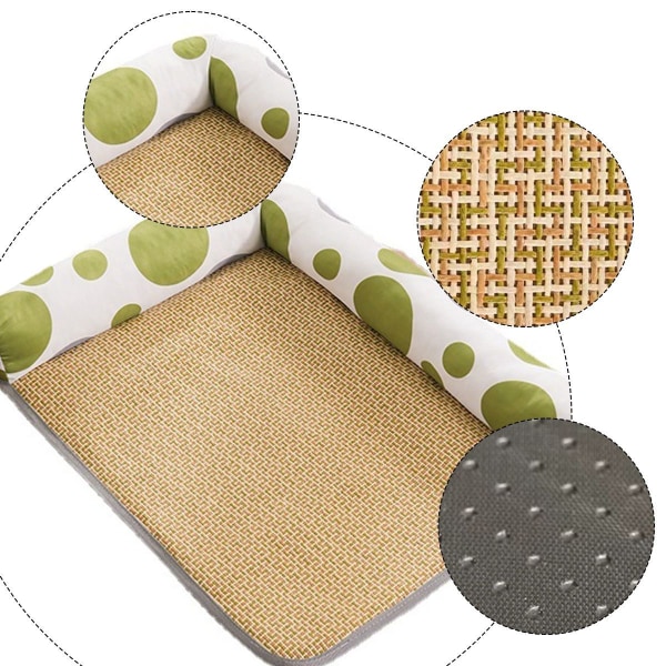 Kjølematte for kattunger og valper, Rattan kjæledyrpute for katter, liten M (19,7x15,75x1,1) KLB