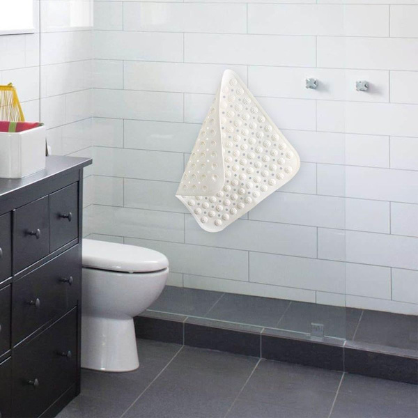 Petit tapis de douche 48 x 48 cm, tapis de douche antidérapant, tapis de KLB