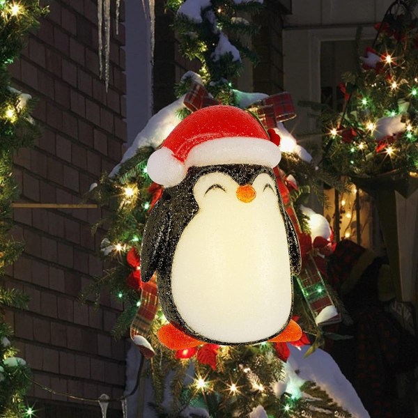 Happy Trees Christmas Porch Light Cover Penguin Outdoor KLB