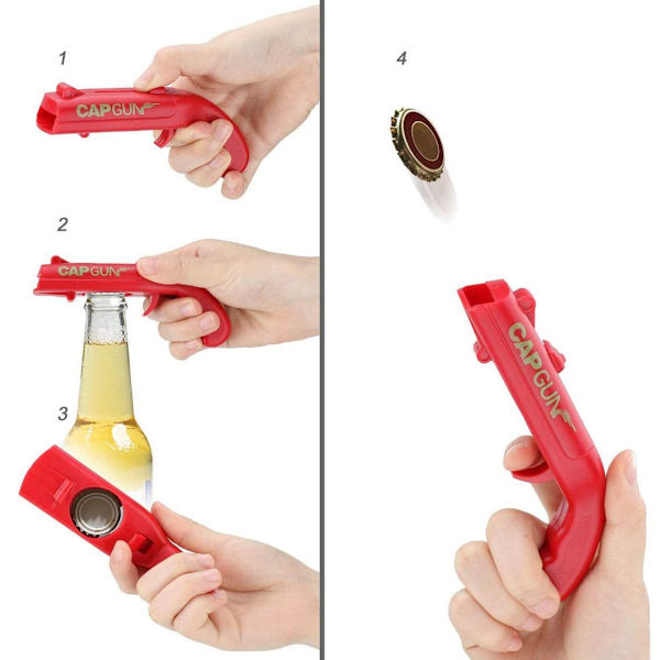 Ølflaskeåpner, flaskeåpner, øl, pistol, cap gun