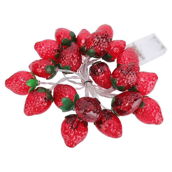 9,8 Fu 20 LED-fruktljusslinga batteridriven jordgubbe KLB