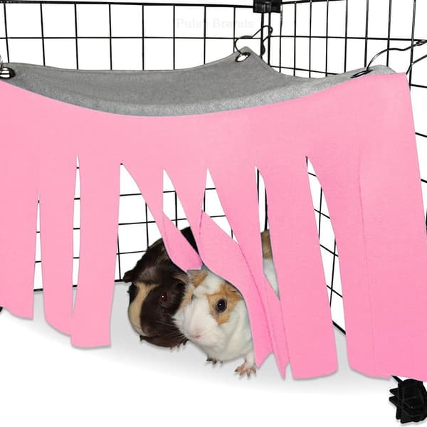 Kanin/Hamster Hengekøye Smådyr Gjemmested Rosa/Grå KLB