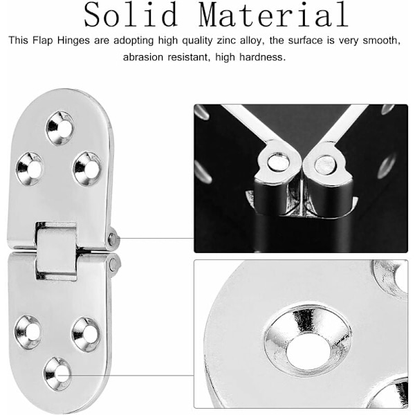 PCS Folding Table Hinges, 180 Degree Rounded Zinc Alloy Folding Table Hinge, Folding Flip Hinge Screws Not Included(Gold) KLB