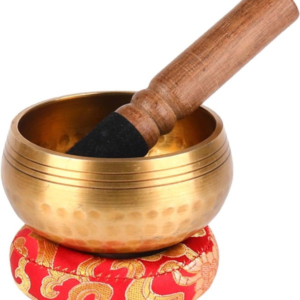 Original tibetansk syngeskål, håndlavet syngeskål,