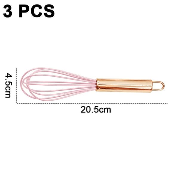 Silikone ballonpisker mælk og pisker mixer varme pink + grå + sort KLB