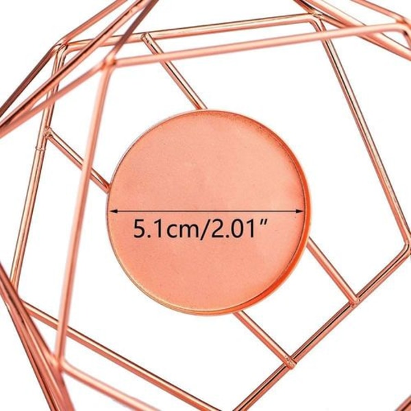 Tealight-hållare ljusstake metall - set om 2 geometriska tealights
