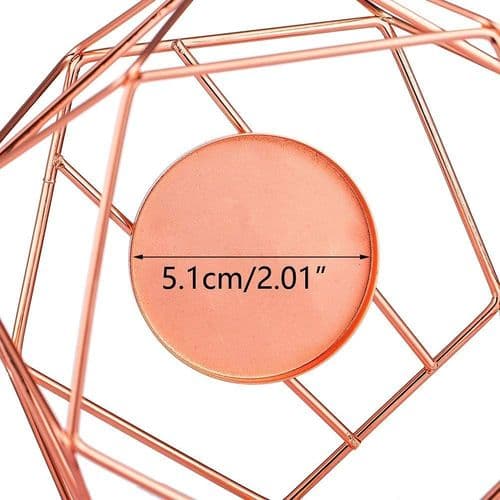 Telysholder lysestake metall - sett med 2 geometriske telys