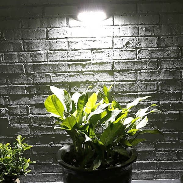 Menneskekroppssensor Solcellelampe Hage Hagevegglampe (Varm Hvit)