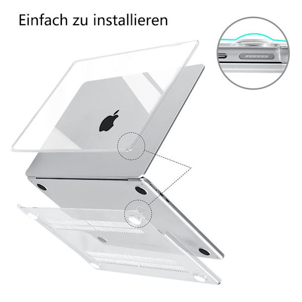 Fodral Kompatibelt med NYA MacBook Air 13.6 tum M2 A2681, 2022 Release,