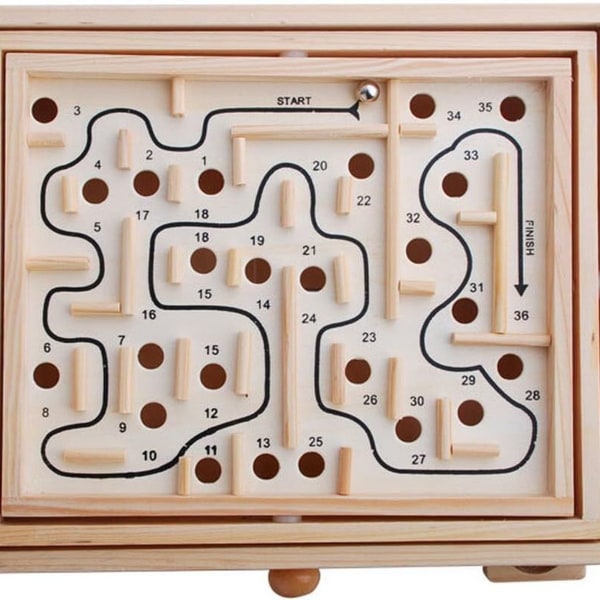 Lasten opettavainen labyrinttilelu 3D-labyrintti Puinen pulmapeli Labyrintti KLB