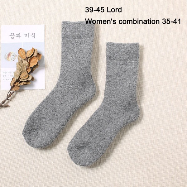 3 par varme sokker for høst og vinter, mellomgrå, polstret KLB