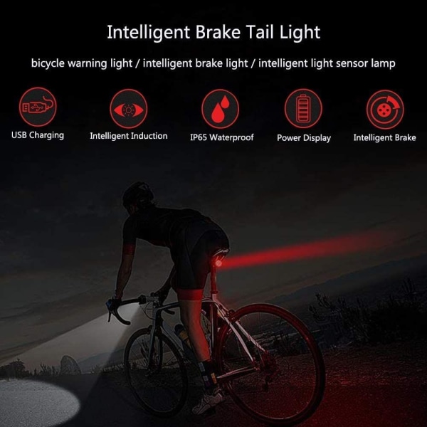 Cykelbaklykta, Vattentät LED-baklykta, USB laddningsbaklykta, Cykelvarningsbaklykta