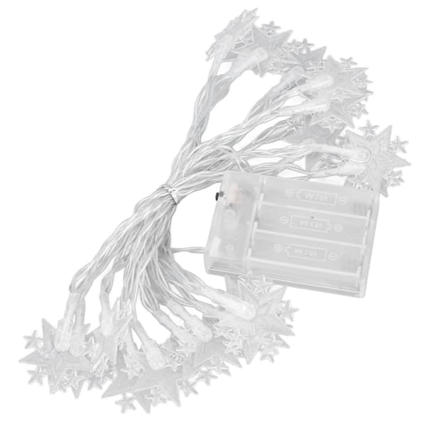 LED-ljusslinga, 20 LED-lampor, ca 3,28 m lång, stjärndesign KLB