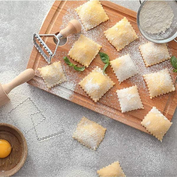 Dumplingmaskine (3 dele), traditionel Lavioli-stempelkageform