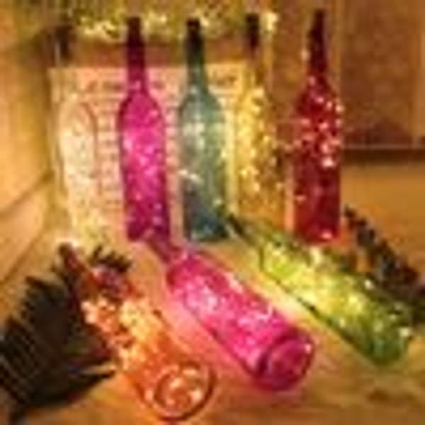 24-pack LED-flaskor med batteridrift, koppartrådslampor KLB
