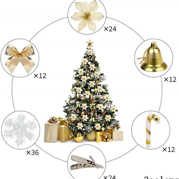 Julblomsterdekorationer 120 st. Röd KLB