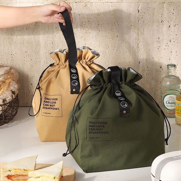 Lerrets Lunsjpose Lunsjveske Bento Tote Bag Gjenbrukbar Lunsjpose Grønn