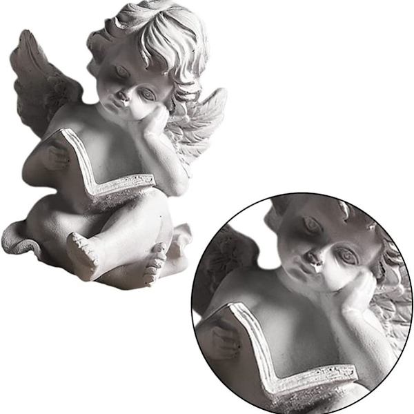 Resin Kerub Engel Have Statue, Charmerende Engel Skulptur, Mindesmærke Statue til