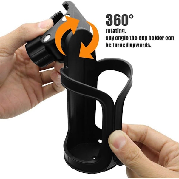 Sykkelflaskeholder, 360 graders rotasjon uten skruer, sykkelkoppholder for drikkeflaske