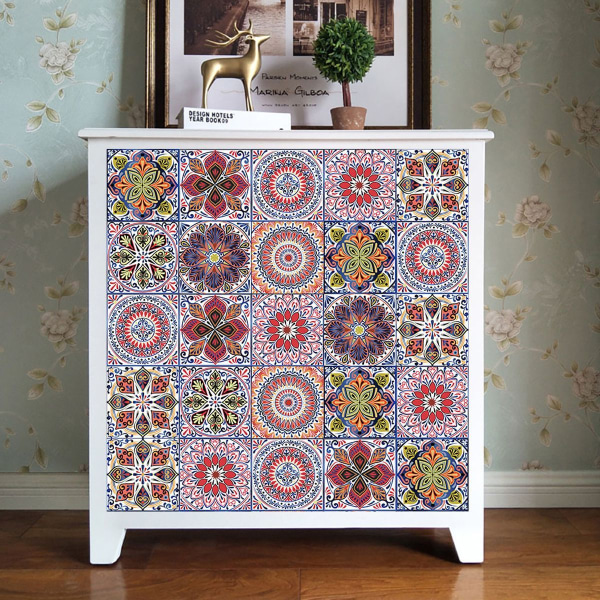 2 sæt Mandala syning små blomster simulation flise klistermærker hjem køkken & køkken KLB