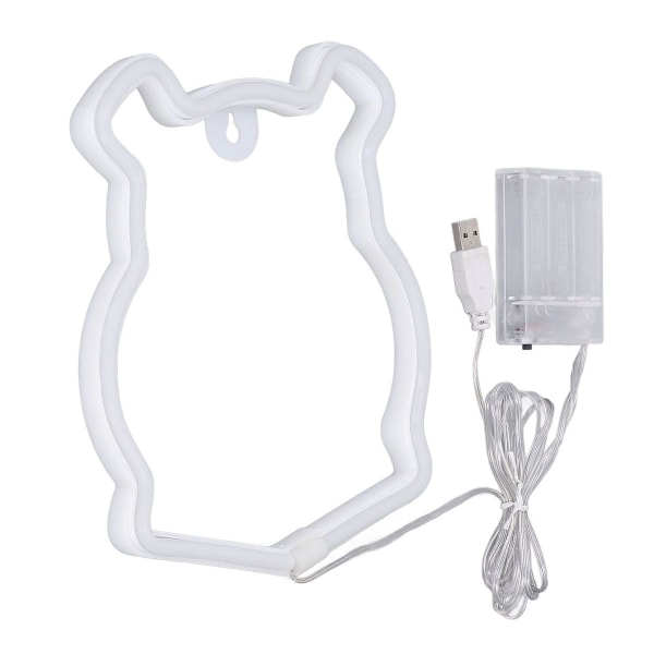 Neonljus LED-skylt i björnform, batteridriven, USB KLB