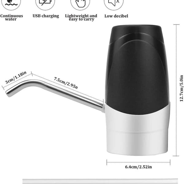 Vattenpump för flaskor, lämplig för universal 2-5 gallons