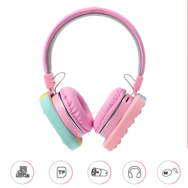 Bluetooth-headset, trådløst stereo-headset med pink