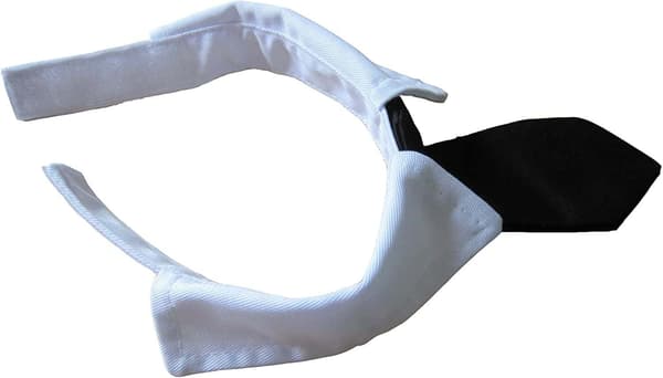 Hunde slips, bomulds kæledyr krave med sort slips til hunde og katte (1 pakke, S)