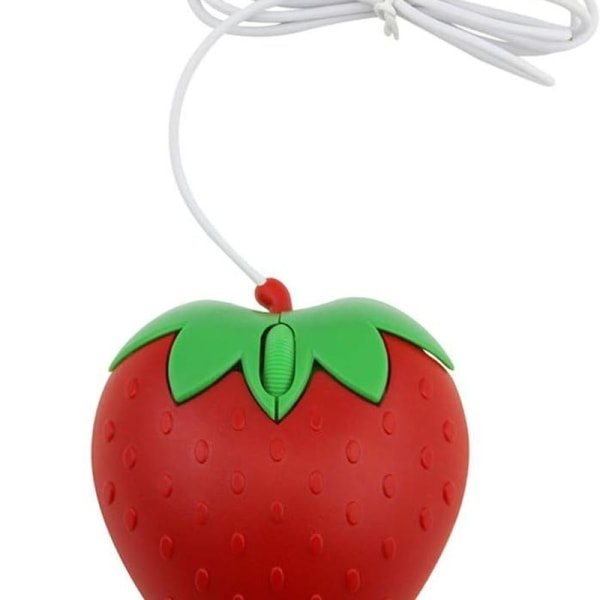 USB Wired Mouse Søt Frukt Strawberry Shape Wired Mouse