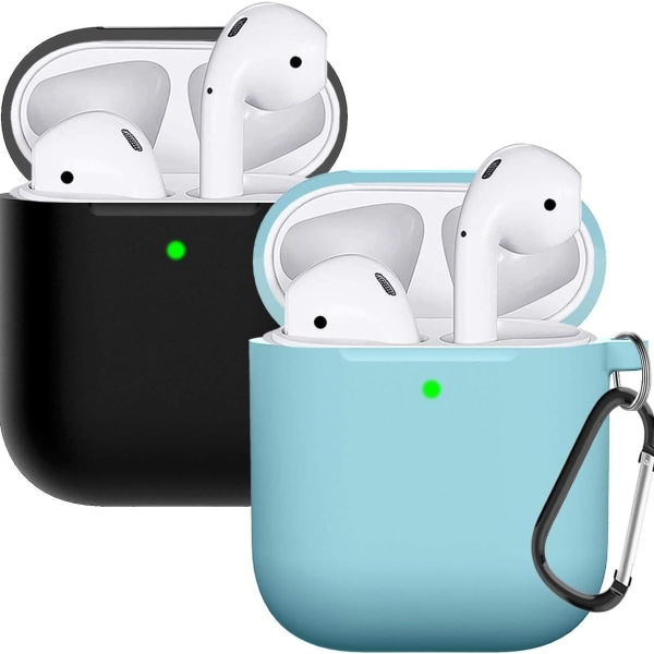 Beskyttende deksel for Airpods-etui, kompatibel med svart og blå