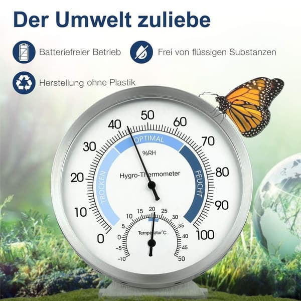 Analog hygrometer innendørs termometer - Høy kvalitet KLB