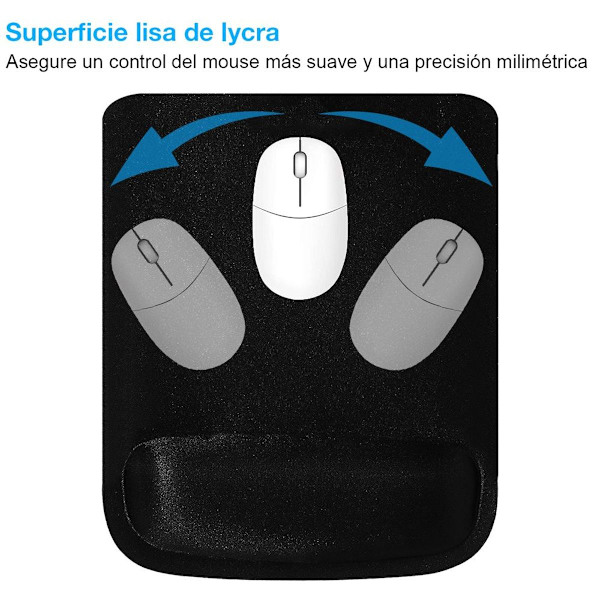 Ergonomisk Gaming Office Mouse Pad Mouse Pad med Pad Sort