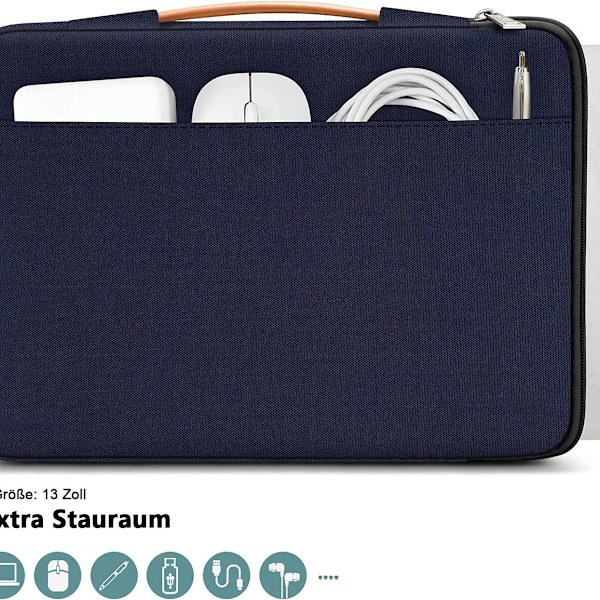 13 tums laptopväska för 2018-2022 MacBook Air 13 M1 M2, 2016-2022