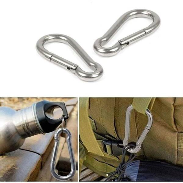 10-pack rostfria karbinhakar, karbinhake, karbinhake, vattentät