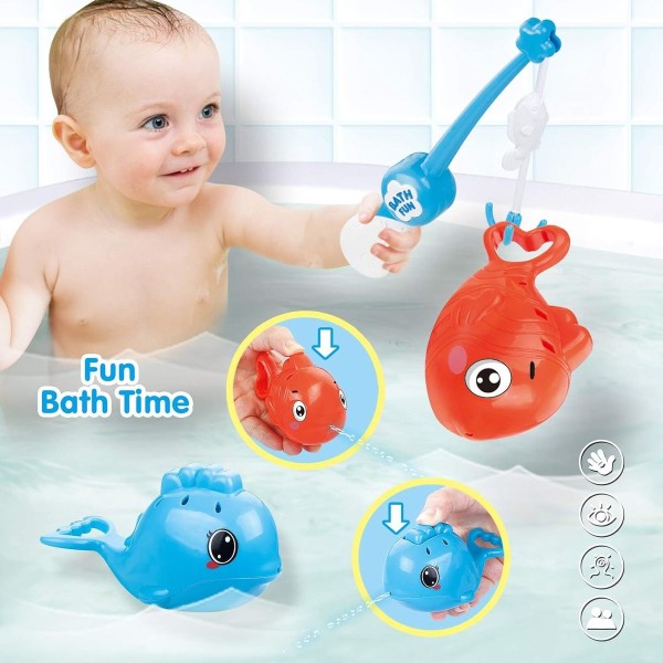 Bath toys, fishing games with fish net, BPA free, no mold KLB