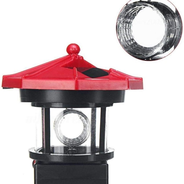 2 st LED solcells drivna fyr solcellslampor brandtorn guide utomhus KLB