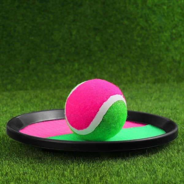 Tarrakuulapeli Catch Ball -setti - 2 mailaa + 1 pallo, lasten ulkoleikit KLB