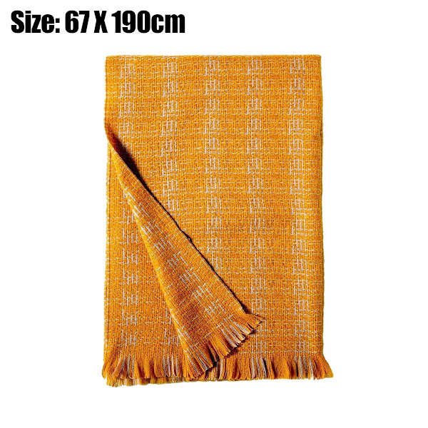 Halsdukar för kvinnor Rutig filt Scarf Trendy Tartan Scarves Oversized Wrap Ginger KLB