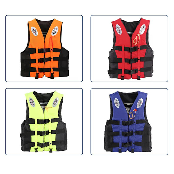 Flytväst, flythjälpväst, simväst, lämplig för fiske, segling, surfing, rodd, kajakpaddling, vattensporter, orange XL KLB