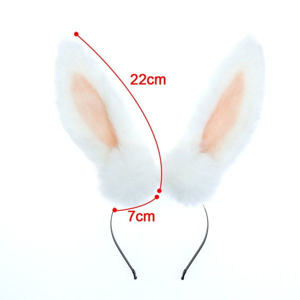 Plush Furry Rabbit Headwear Artificial Rabbit Ear Headband Simulation KLB