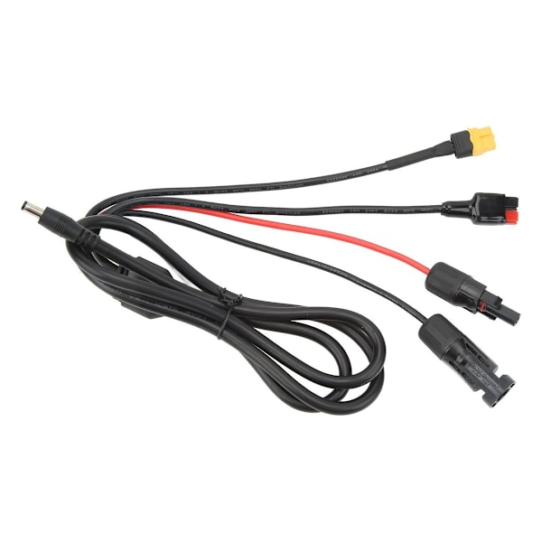 til 4 solcellepanel hann til DC 5,5 x 2,1 mm adapterforlengelse KLB
